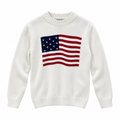 Polo USA Flag Beyaz Triko Kazak