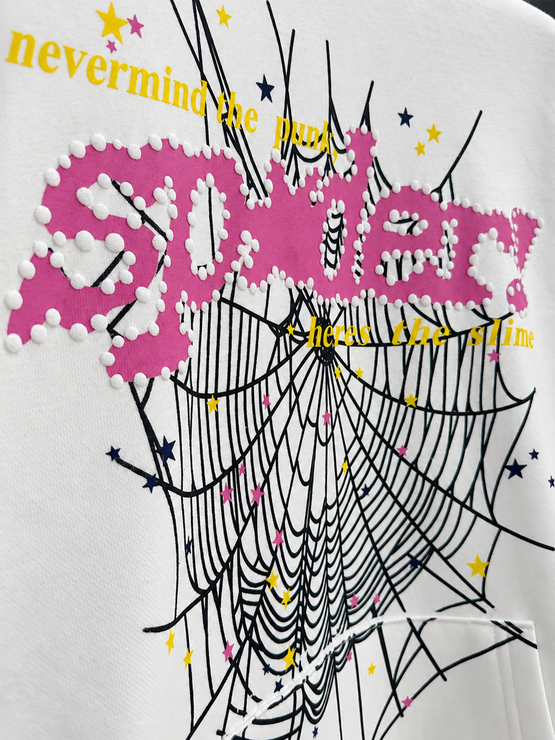 Spider Web Hoodie Beyaz