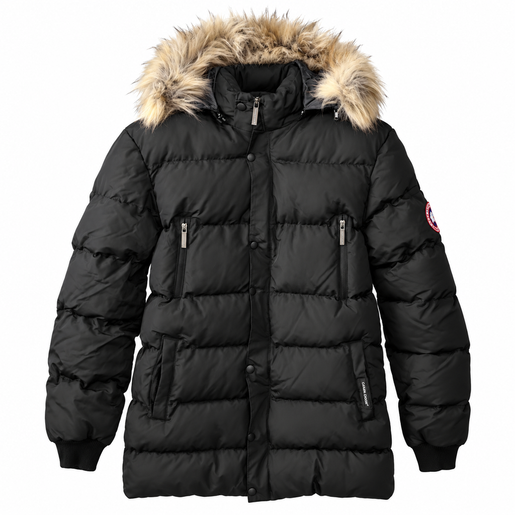 Canada Goose Kürklü Siyah Şişme Mont