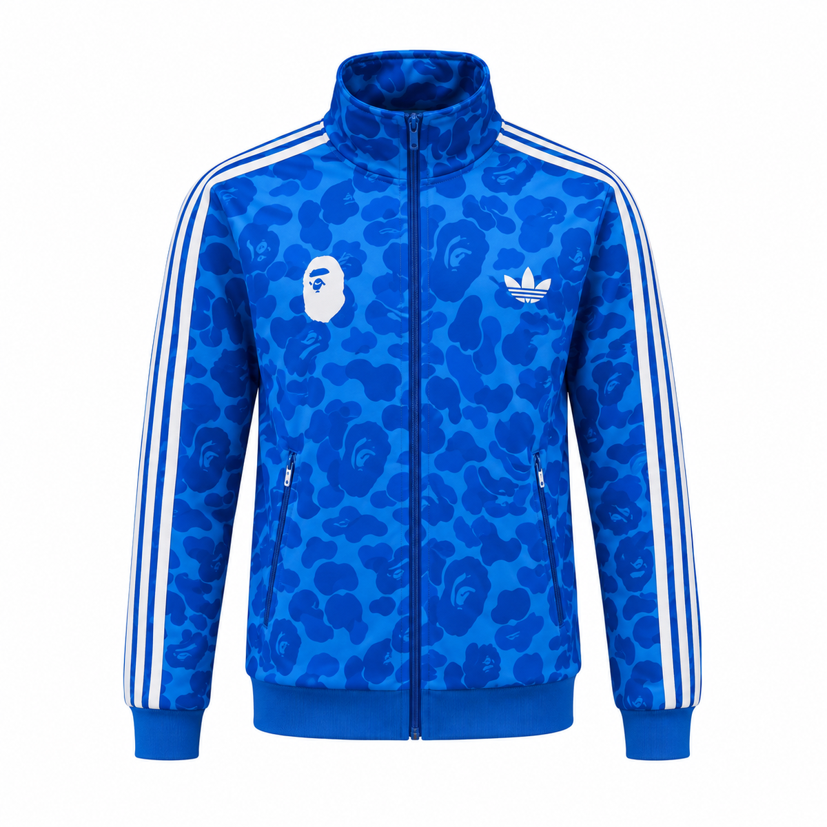 Bape x Adidas Camo Çocuk Hırka Mavi