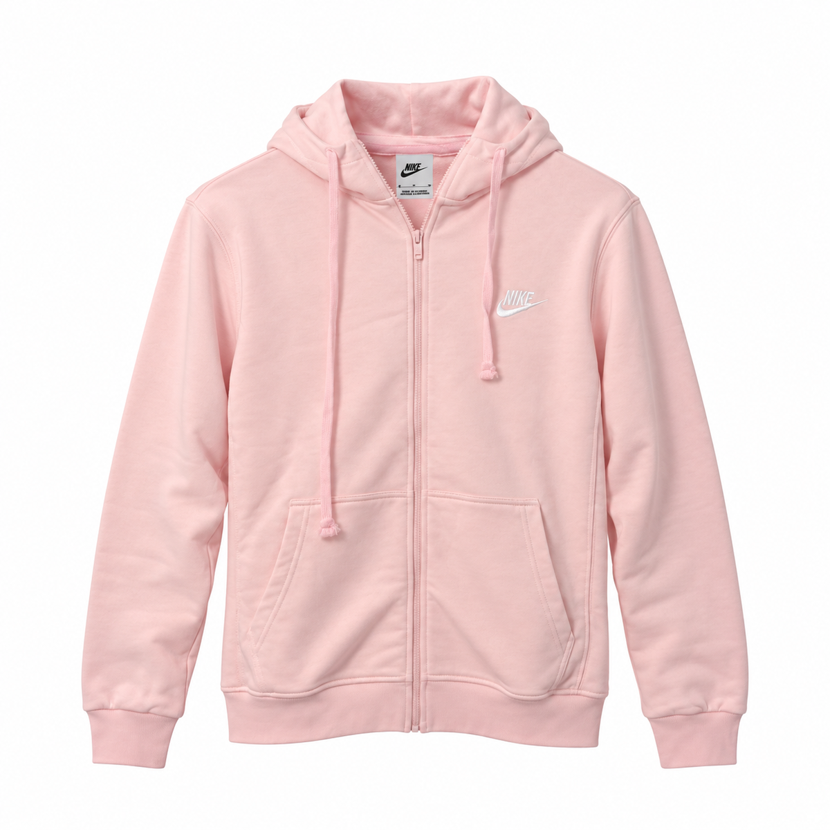 Nike Fermuarlı Kapüşonlu Pembe Hırka