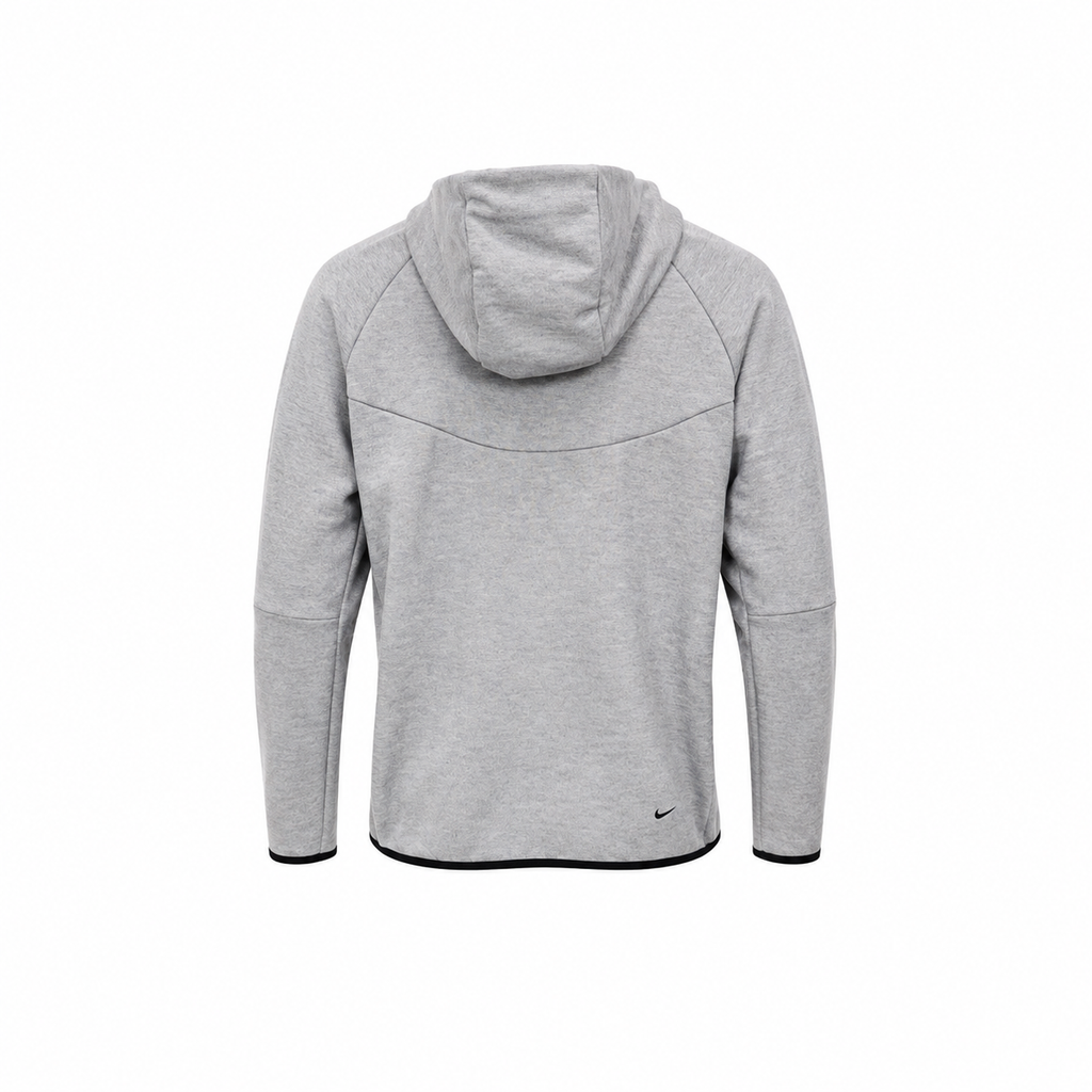 Nike Tech Fleece Fermuarlı Kapüşonlu Üst Gri