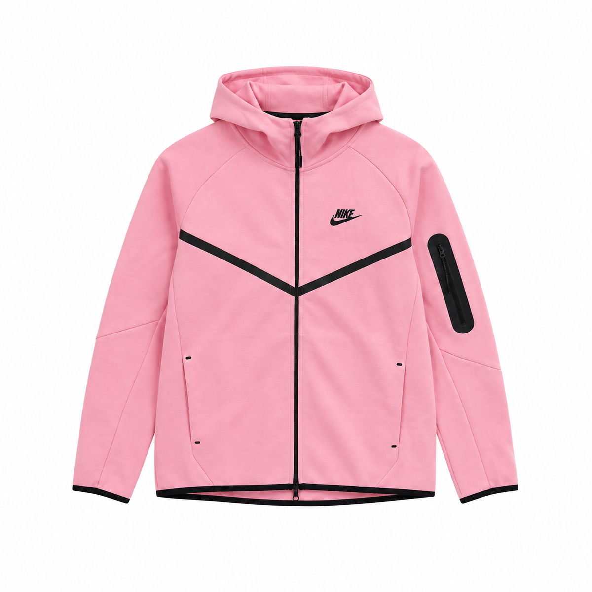 Nike Tech Fleece Fermuarlı Kapüşonlu Üst Pembe