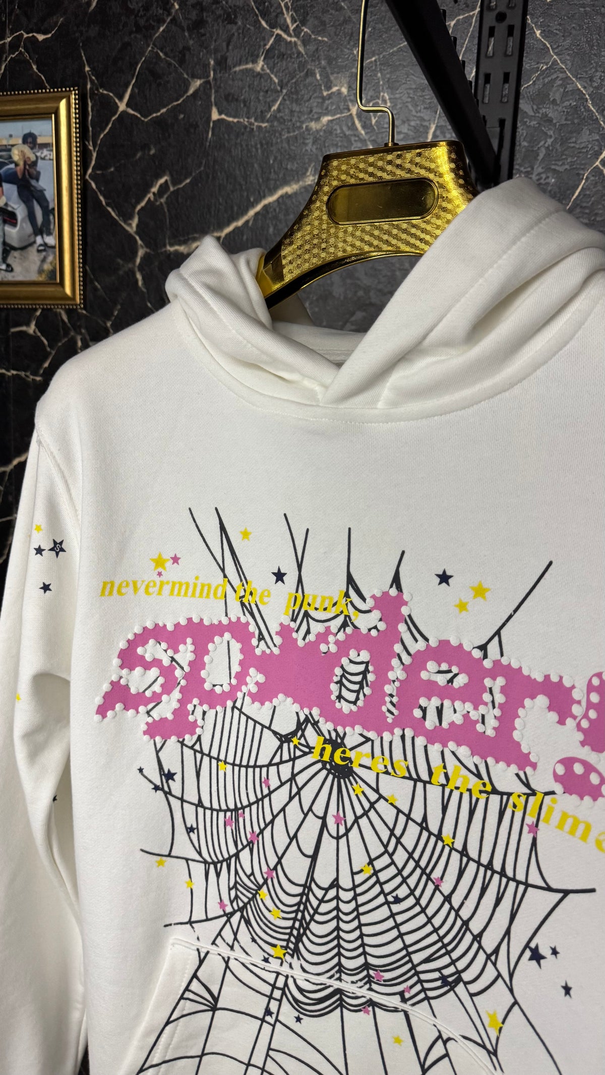Spider Web Hoodie Beyaz