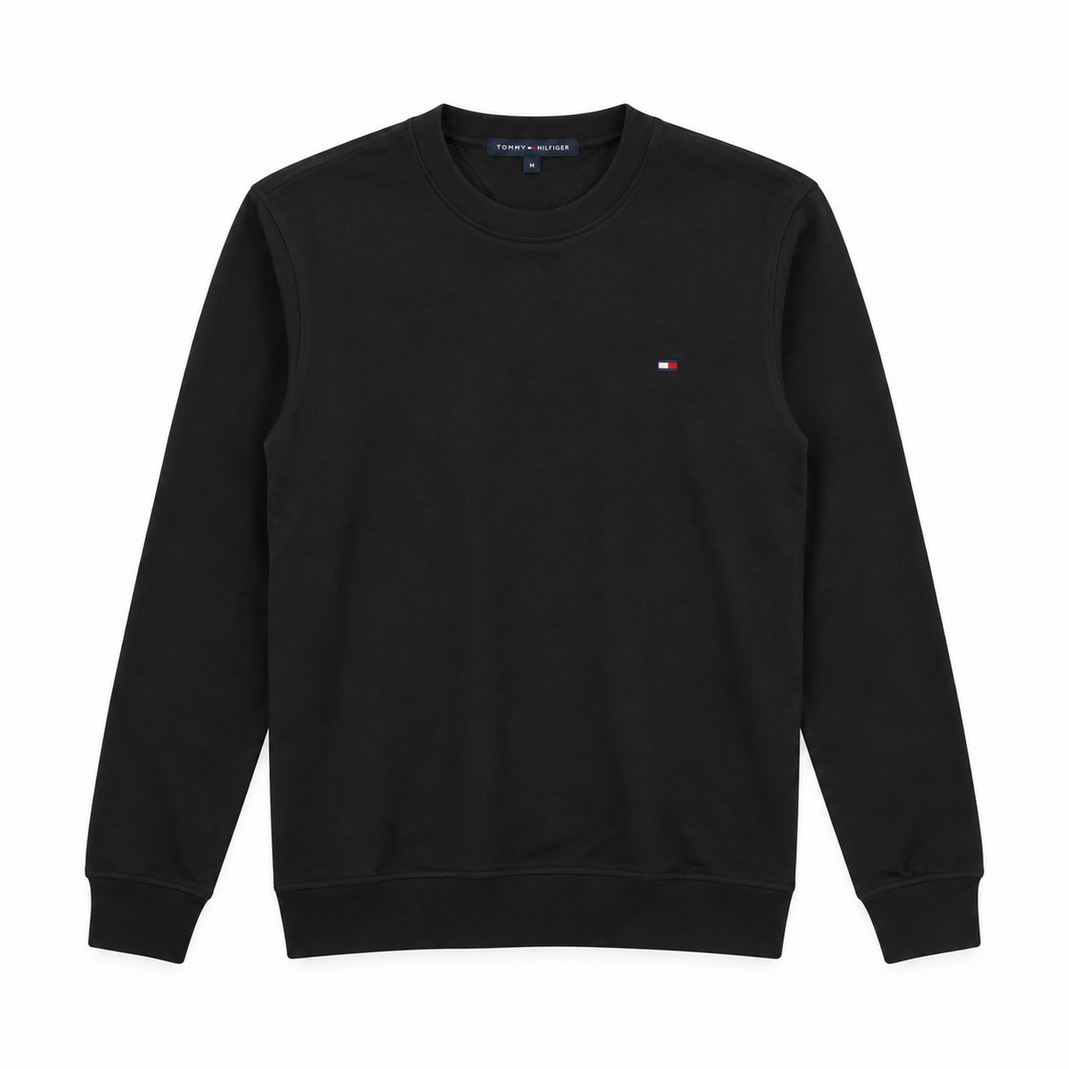 Tommy Hilfiger Bisiklet Yaka Sweatshirt – Siyah