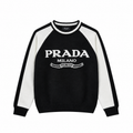 Prada Milano Triko Kazak – Beyaz/Siyah