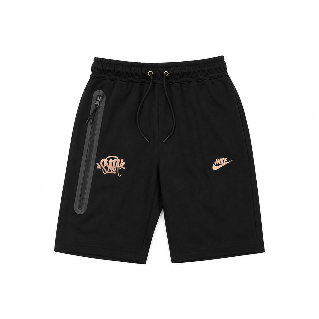 Life Of Syn Syna • Nike Siyah Şort – Gül Kurusu Detaylı