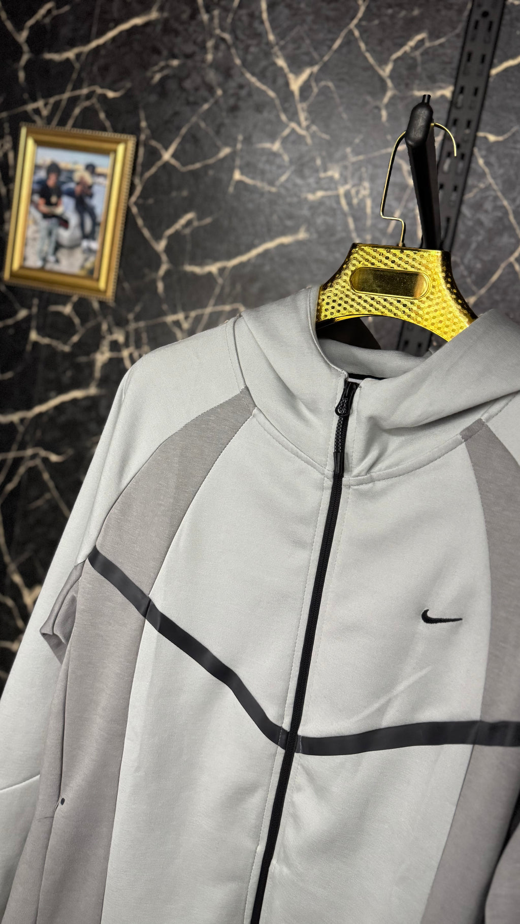 Nike Tech Fleece Gri Fermuarlı Hoodie 2026