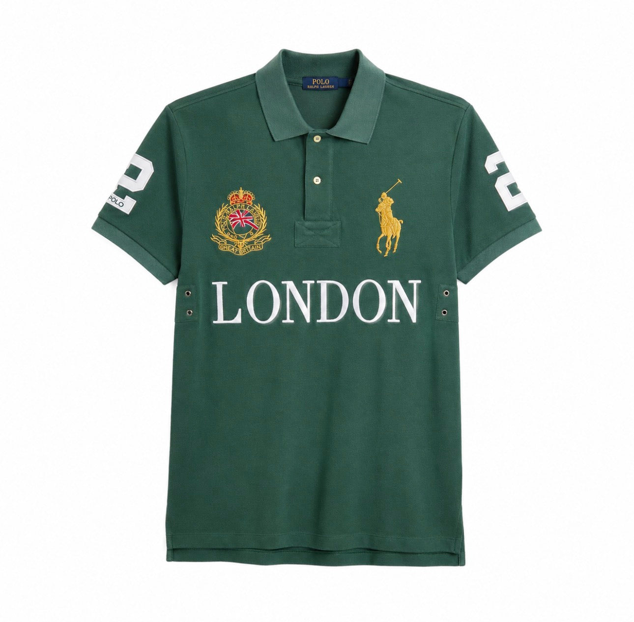 Polo London Nakışlı Polo Yaka Tişört