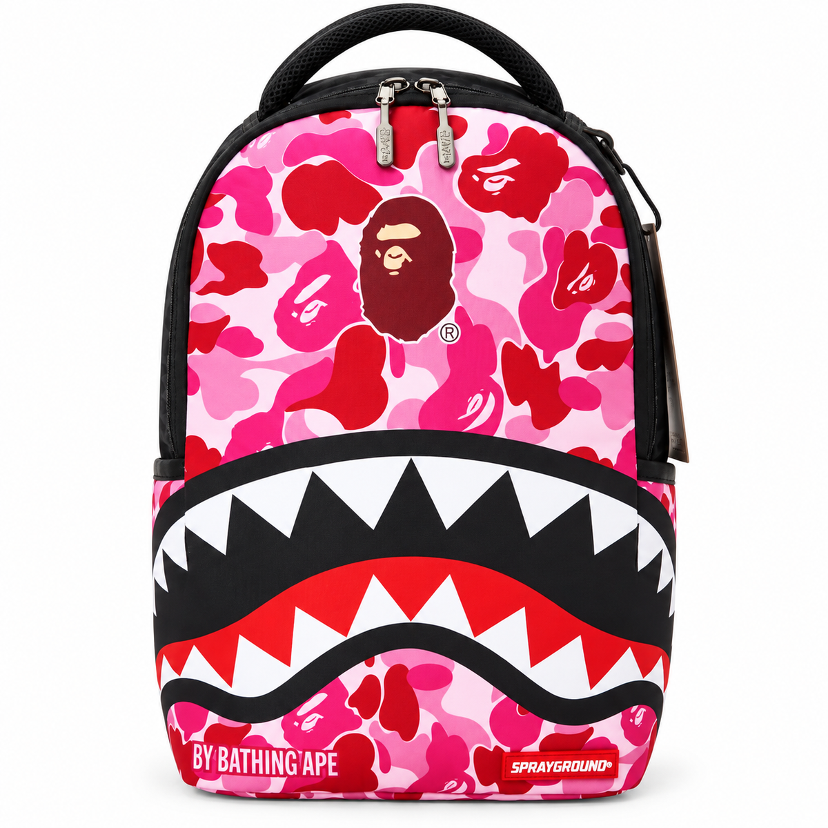 Bape Shark Pembe Camo Sırt Çantası
