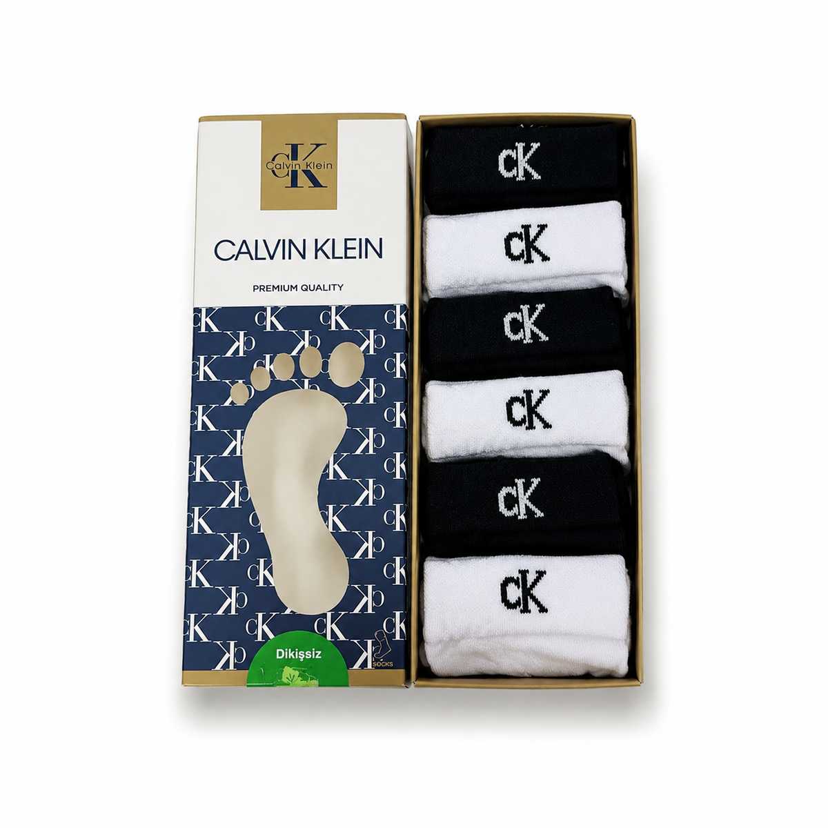 Calvin Klein Logo Detaylı Patik Çorap Seti