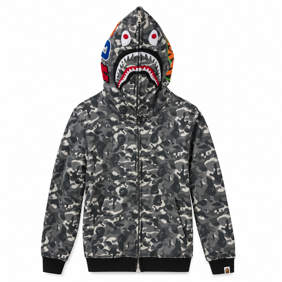 Bape Shark Camo Full Zip Hoodie