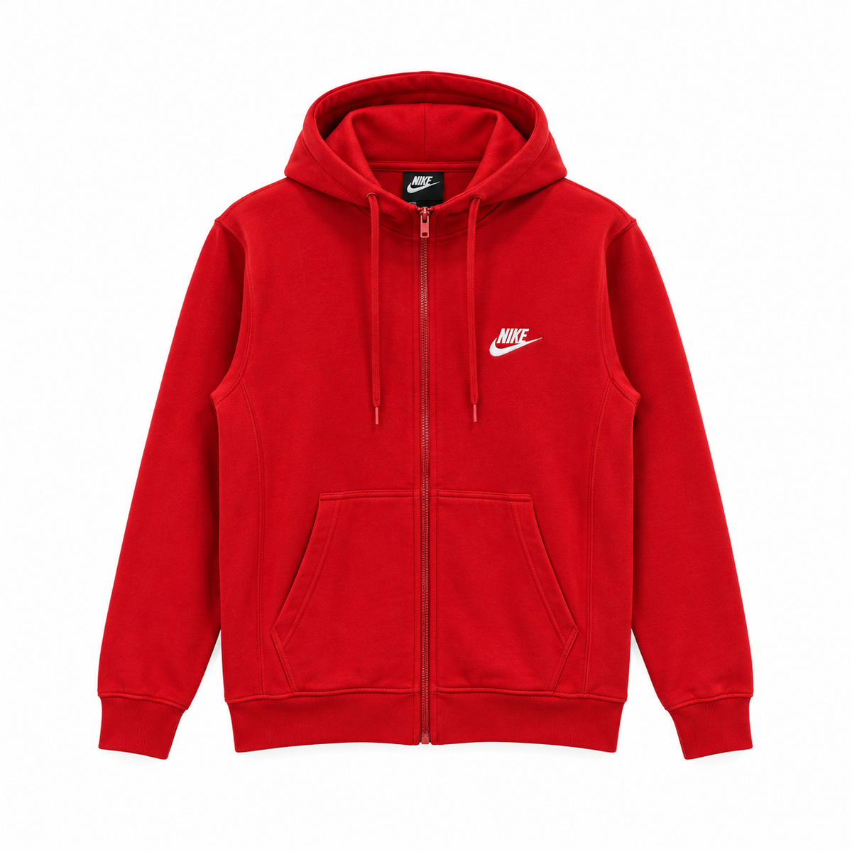 Nike Fermuarlı Kapüşonlu Sweatshirt – Kırmızı