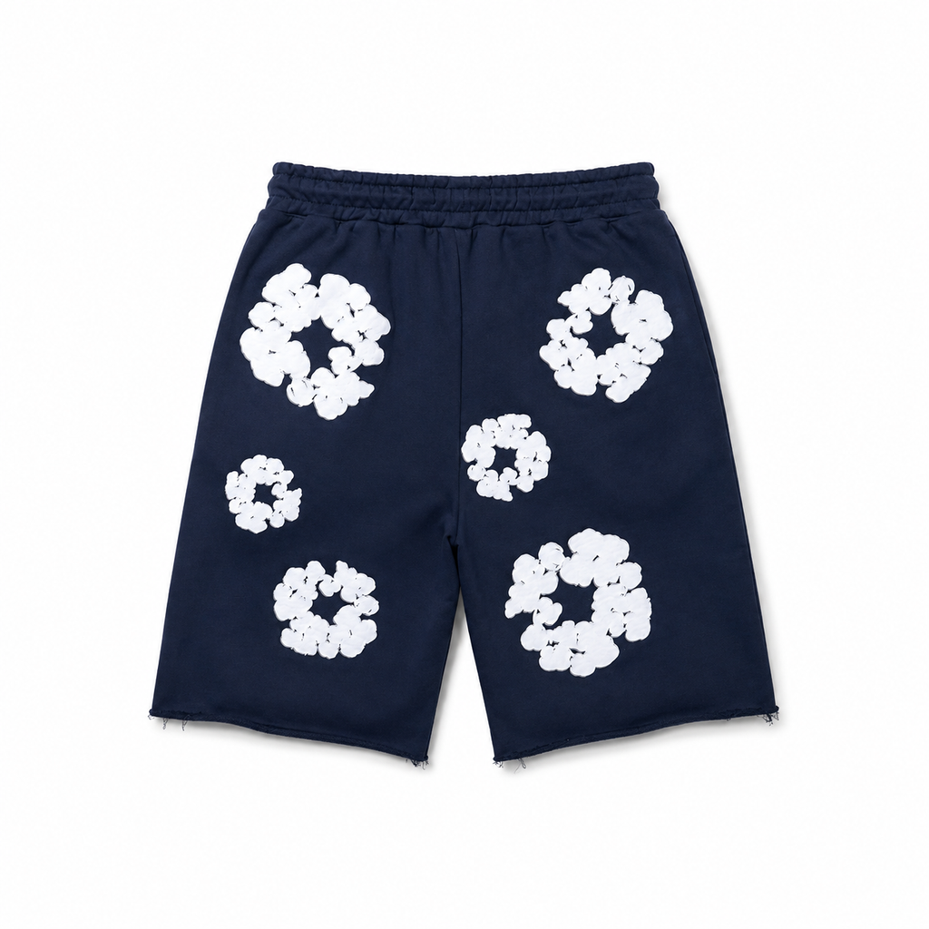 Denim Tears Floral Şort Koyu Lacivert
