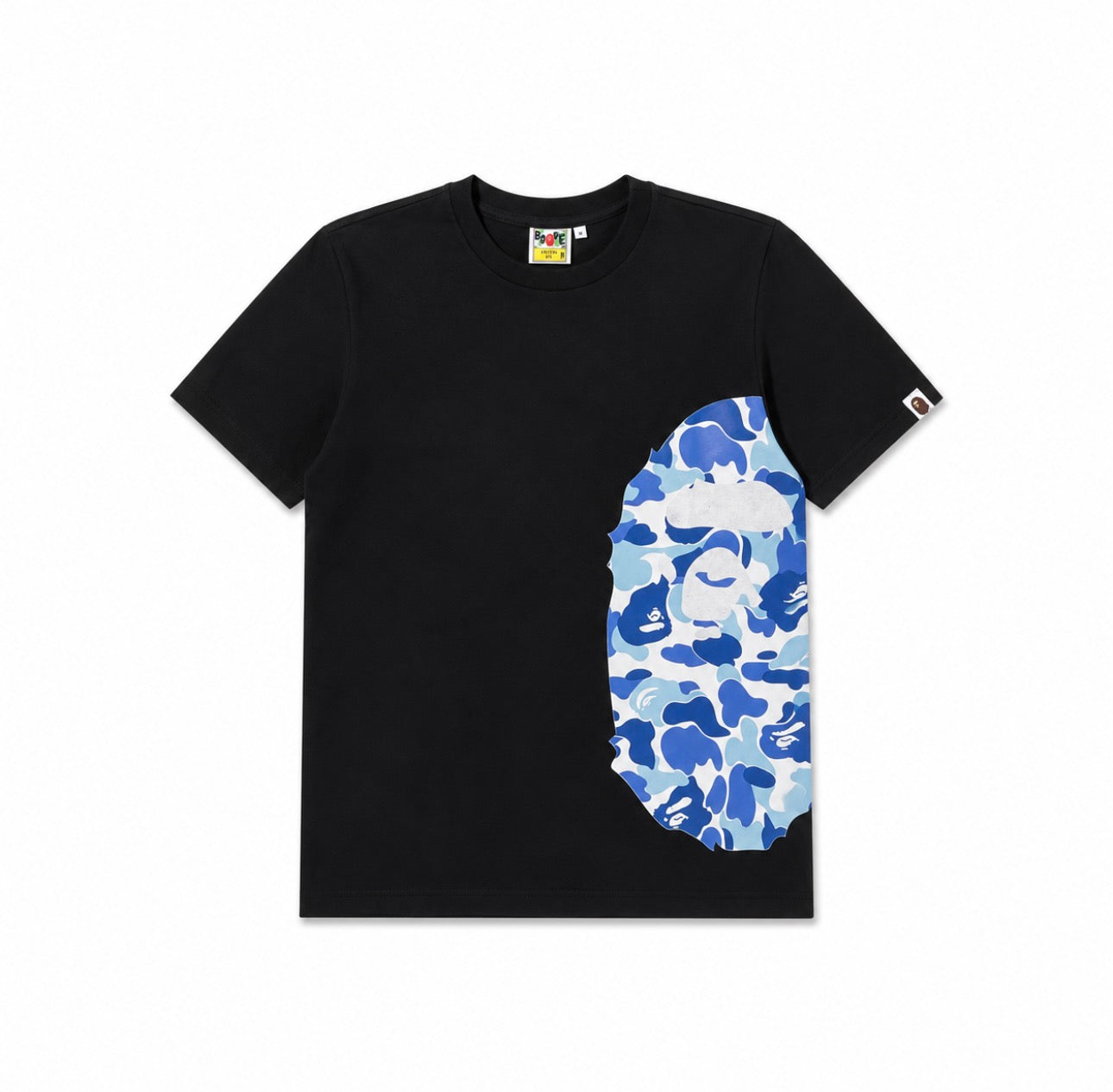 BAPE Camo Siyah Tişört Mavi