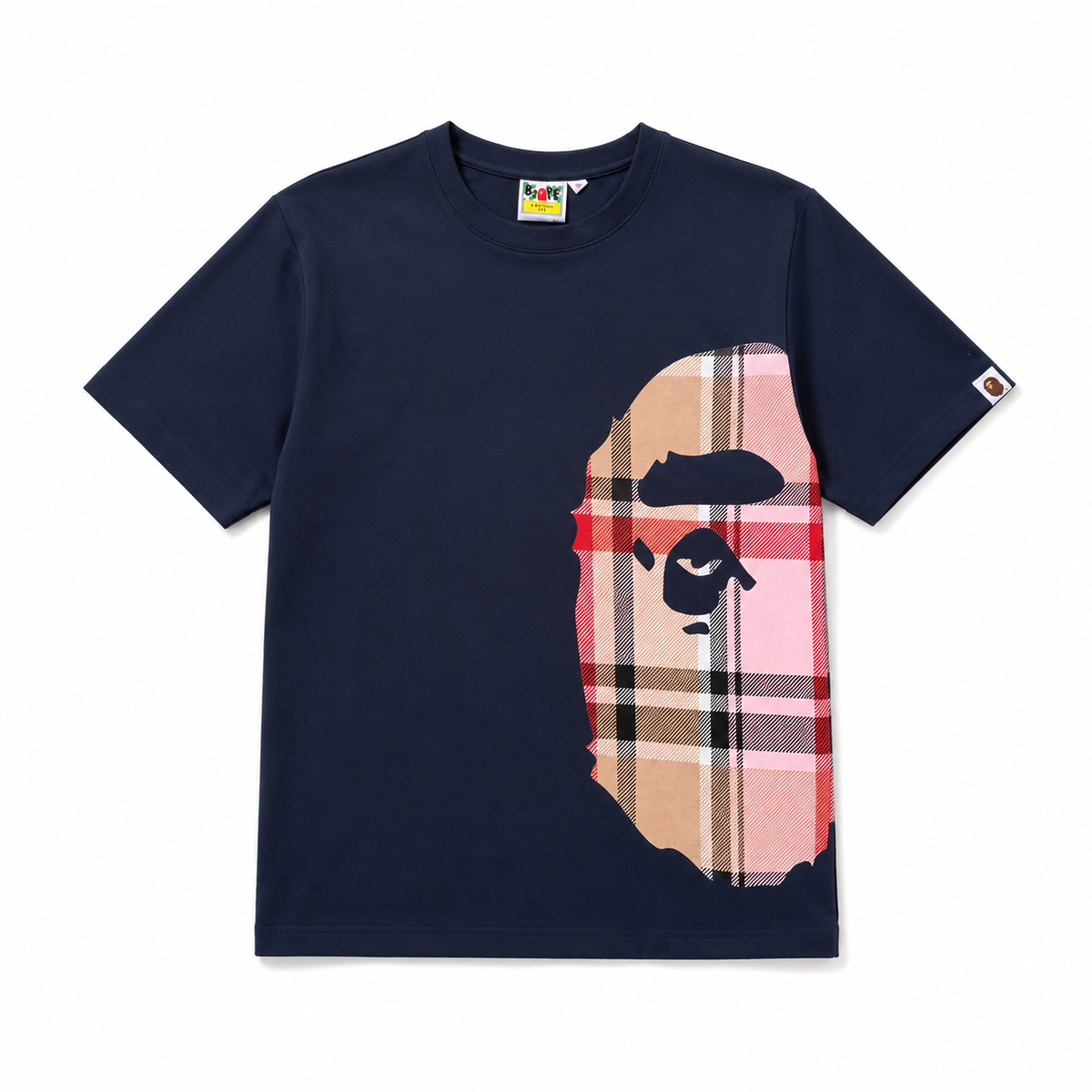 BAPE Check Ape Head Tişört – Lacivert