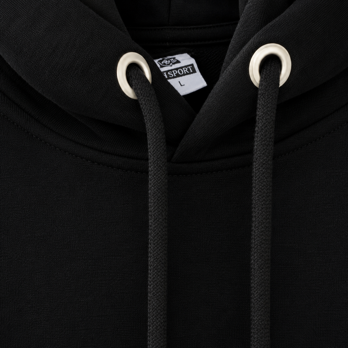 Basic Siyah Slim Fit Hoodie