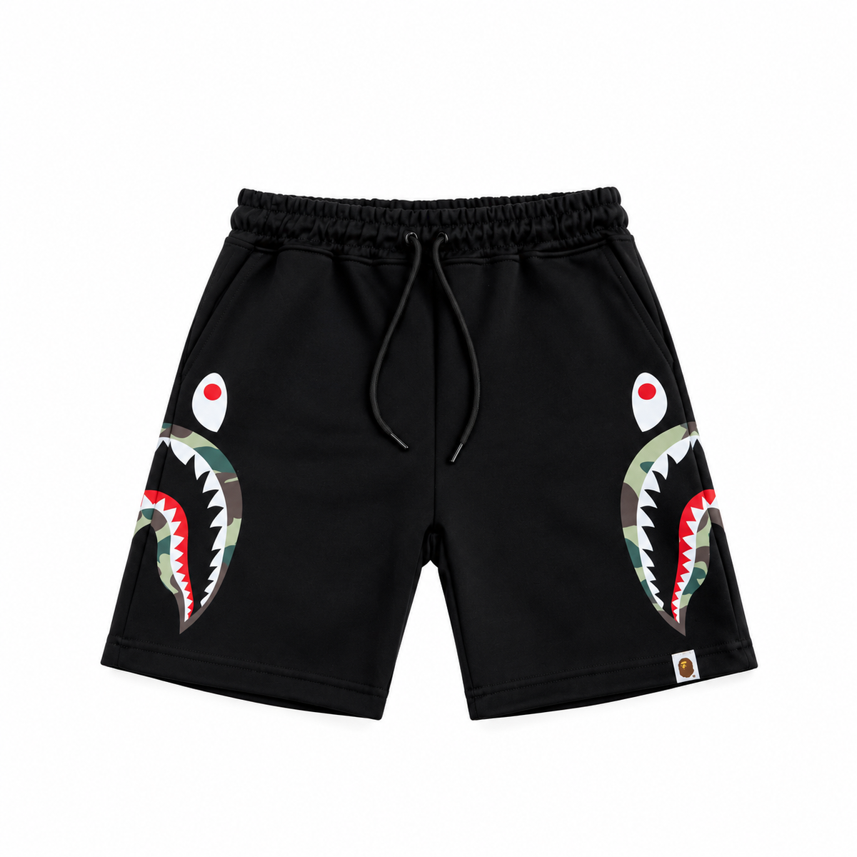 Bape Shark Camo Siyah Şort