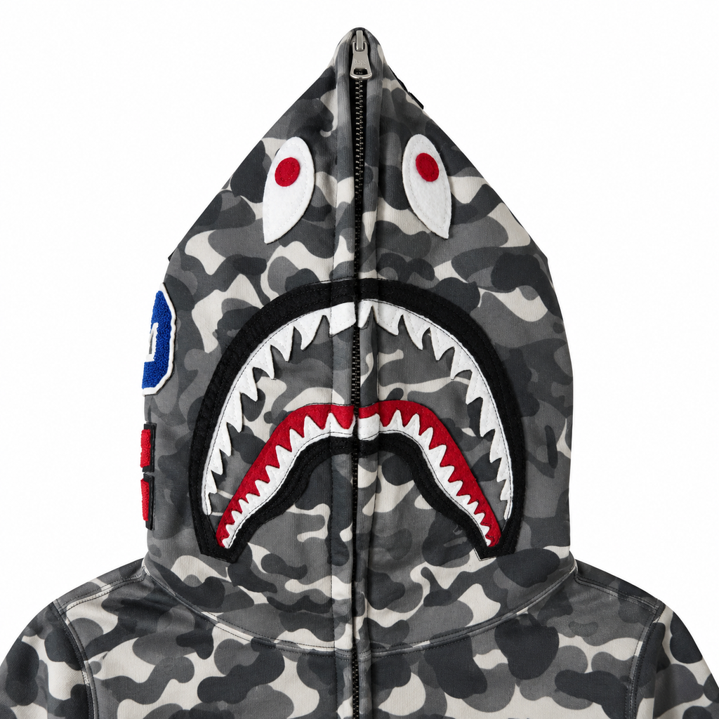 Bape Shark Camo Full Zip Hoodie