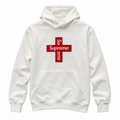 Supreme Cross Beyaz Hoodie