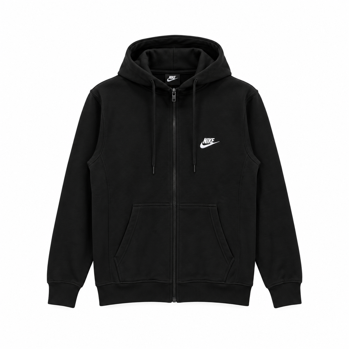 Nike Fermuarlı Kapüşonlu Siyah Hırka
