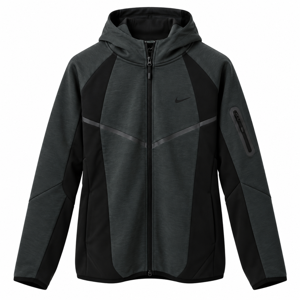 Nike Tech Fleece Antrasit Fermuarlı Hoodie 2026