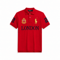 Polo London Nakışlı Polo Yaka Tişört Kırmızı