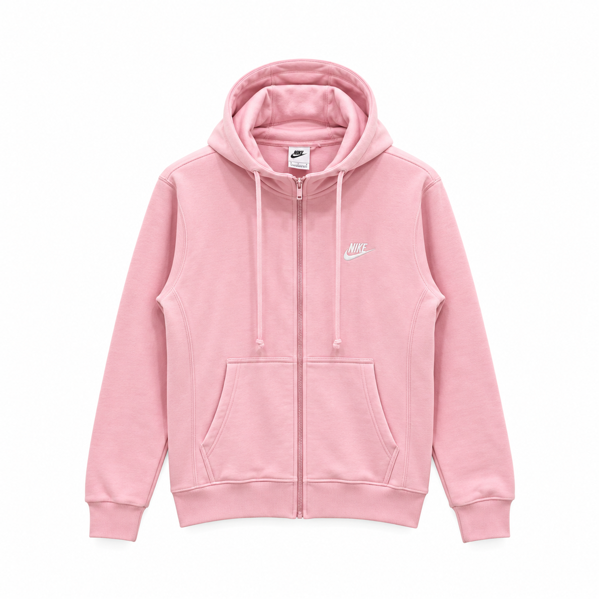 Nike Fermuarlı Kapüşonlu Pembe Hırka