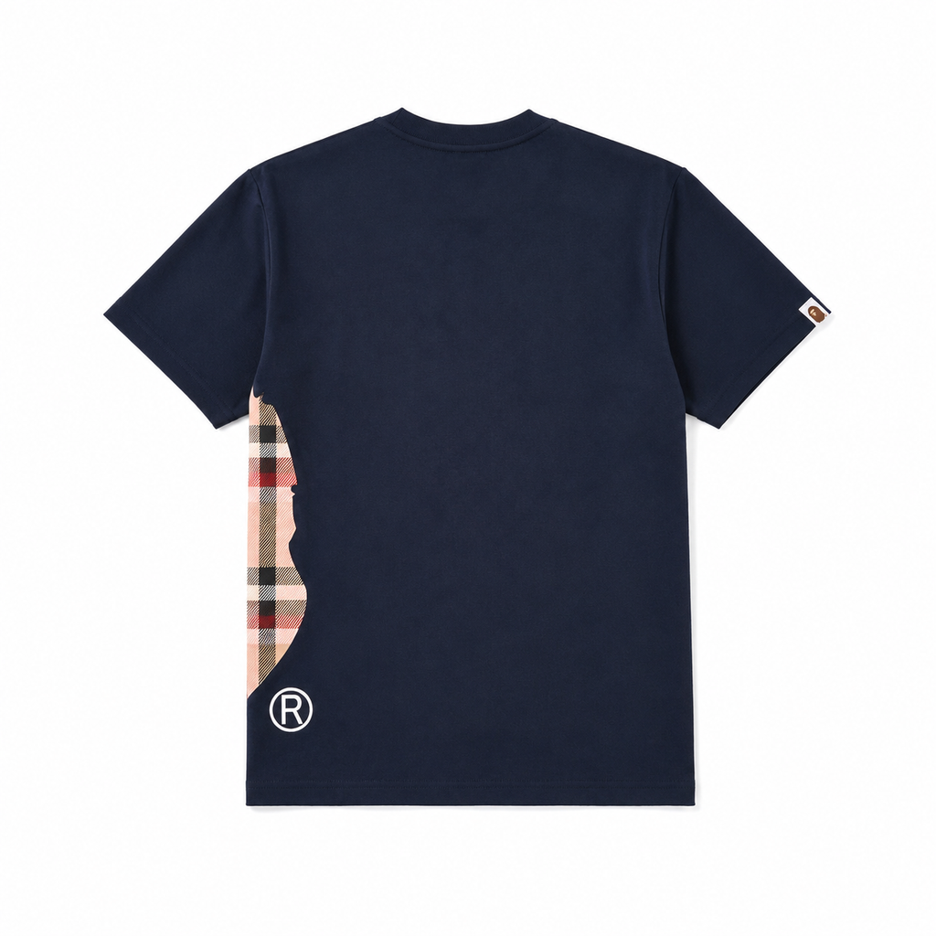 BAPE Check Ape Head Tişört – Lacivert
