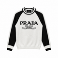Prada Milano Triko Kazak – Siyah/Beyaz