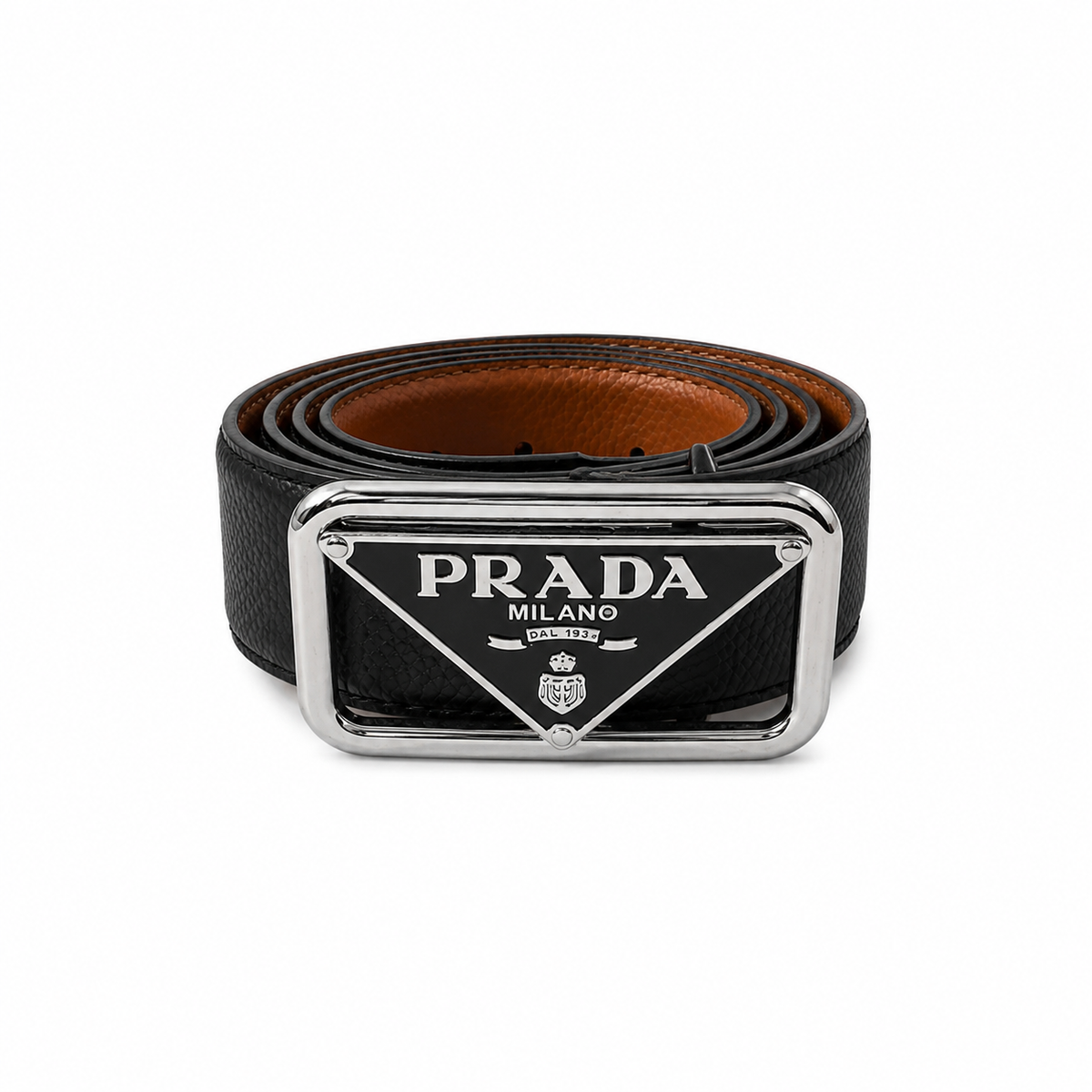 Prada Silver Tokalı Deri Kemer