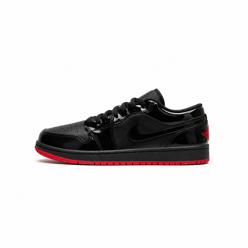 Air Jordan 1 Low Patent Black Red Sneaker