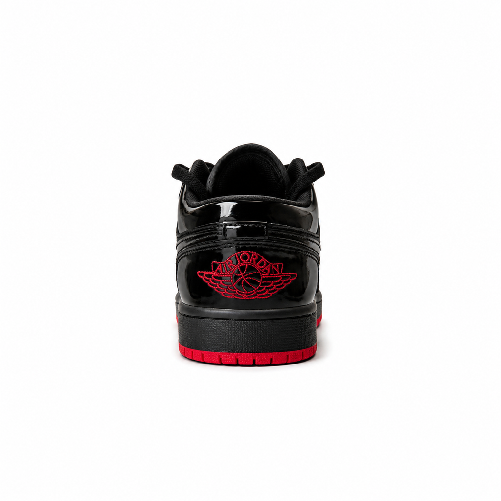 Air Jordan 1 Low Patent Black Red Sneaker