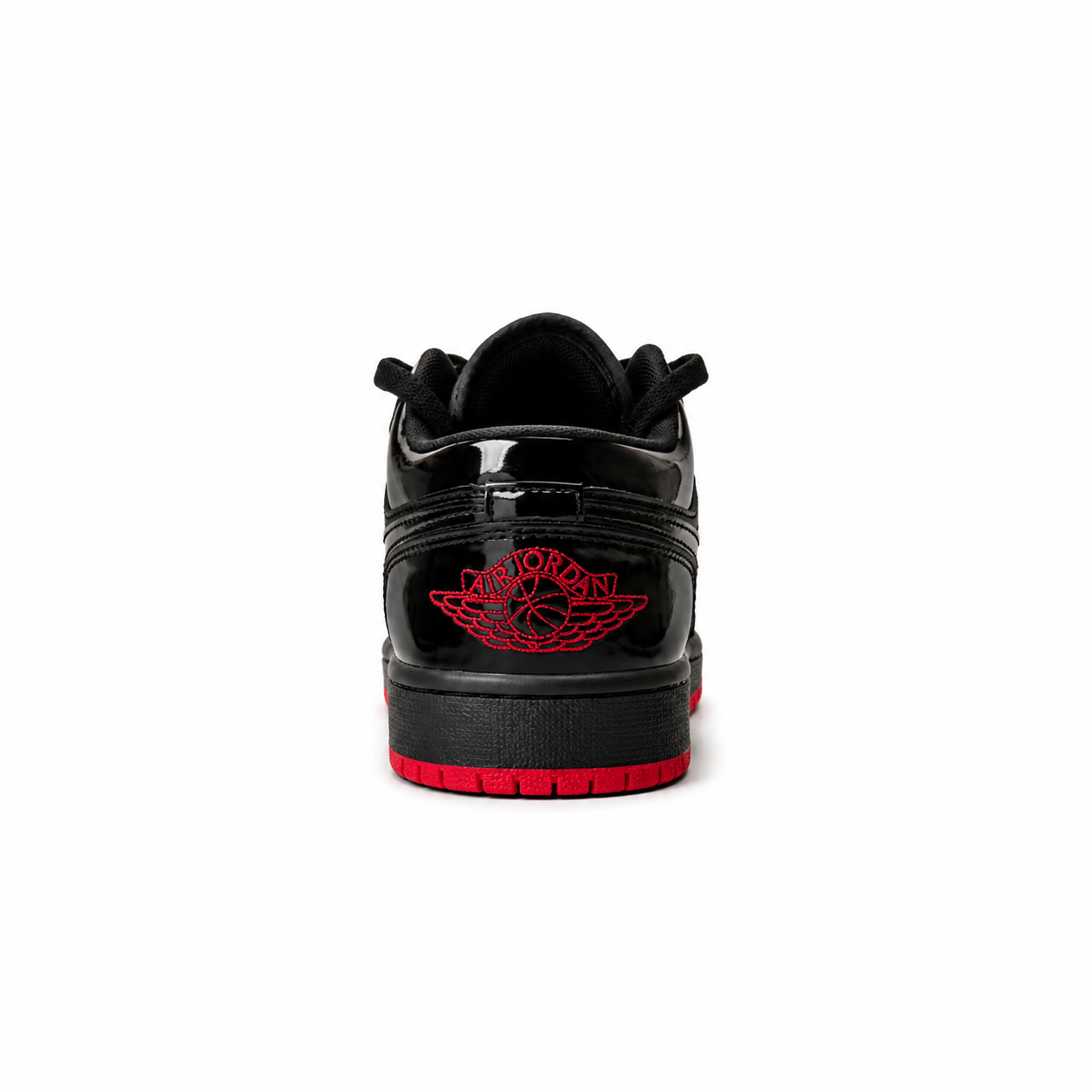 Air Jordan 1 Low Patent Black Red Sneaker