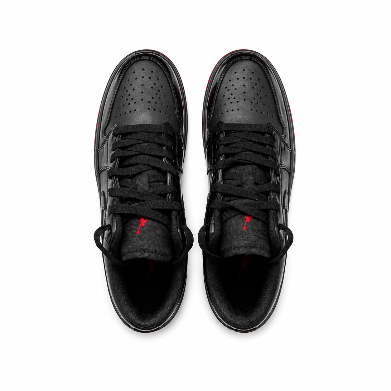 Air Jordan 1 Low Patent Black Red Sneaker