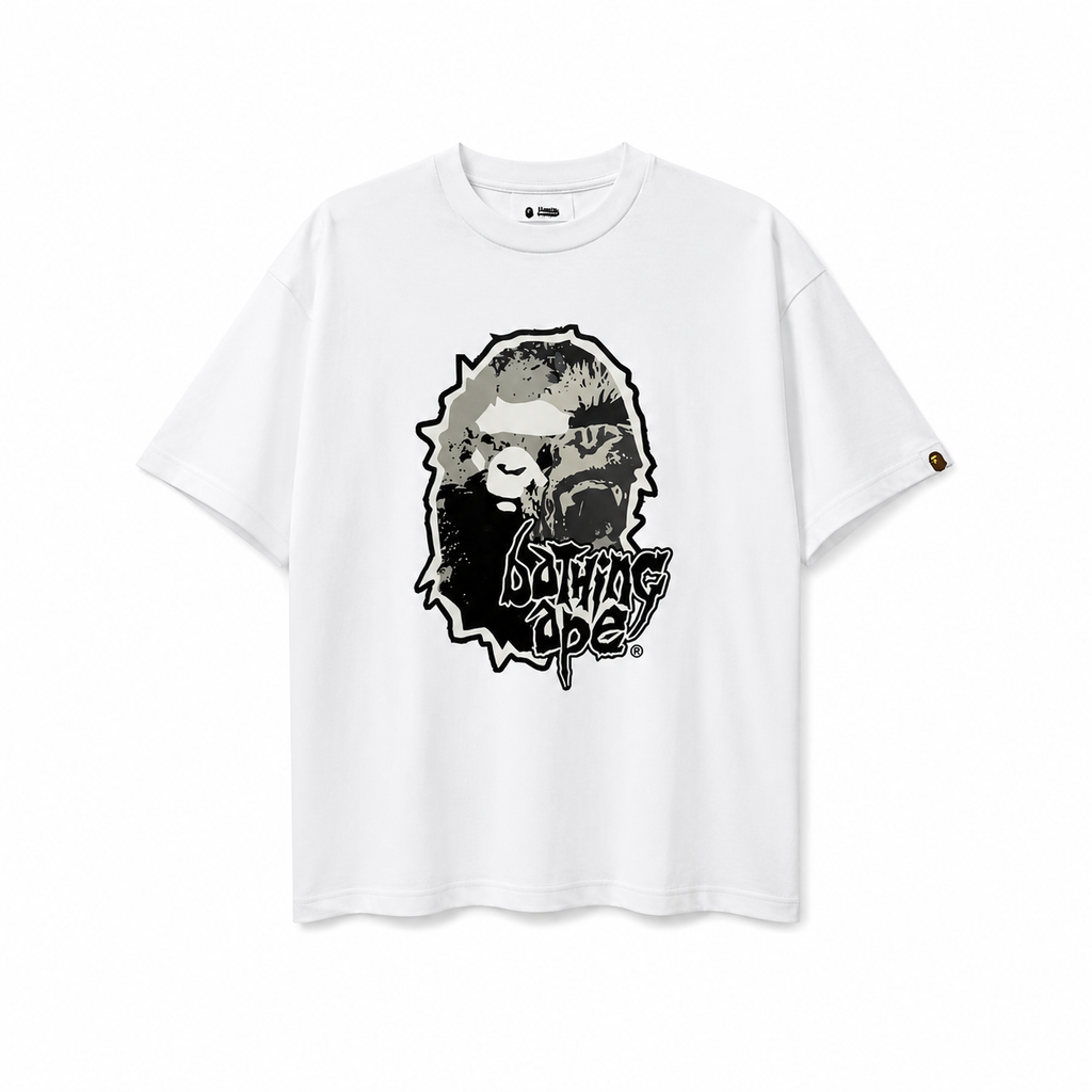 Bape Ape Graphic T-Shirt Beyaz