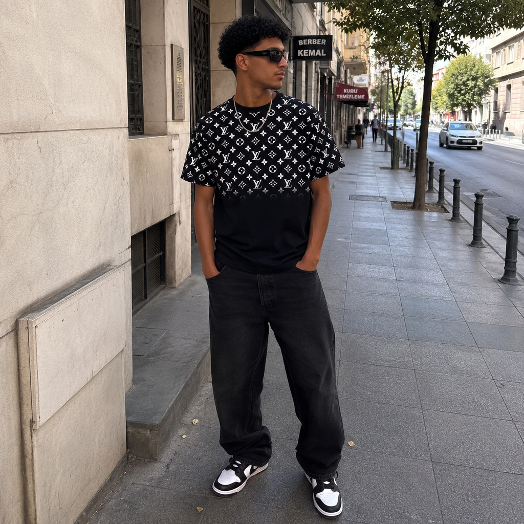 Louis Vuitton Monogram Siyah Tişört