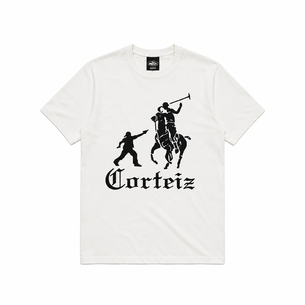 Corteiz Baskılı Tişört Beyaz