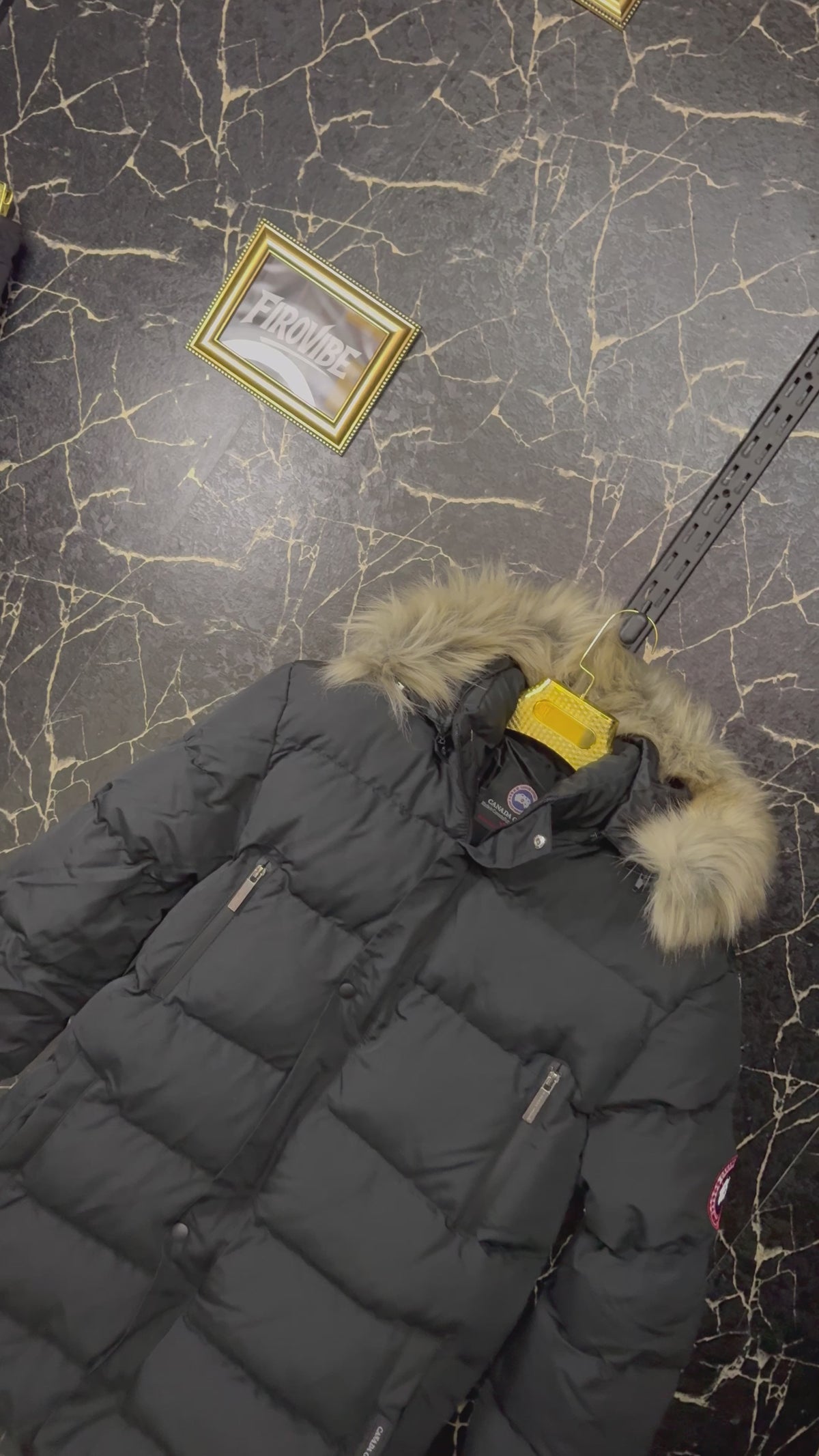 Canada Goose Kürklü Siyah Şişme Mont